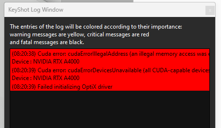 Keyshot_errors